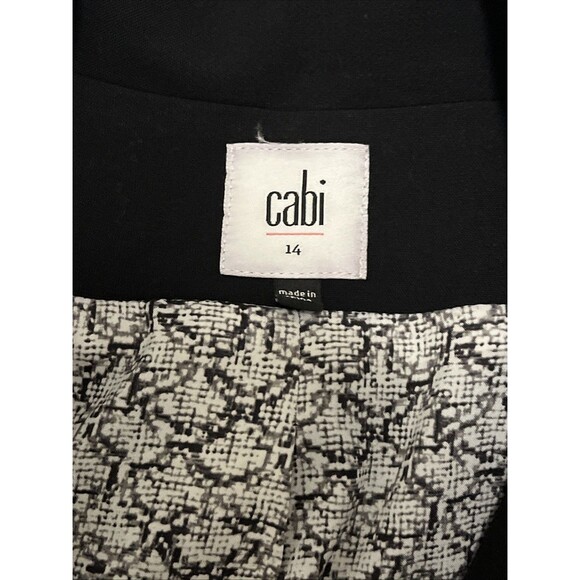 Cabi Women’s 14 Abbott Cropped Jacket Ponte Knit Metal Buttons Black 3027 - Picture 3 of 4